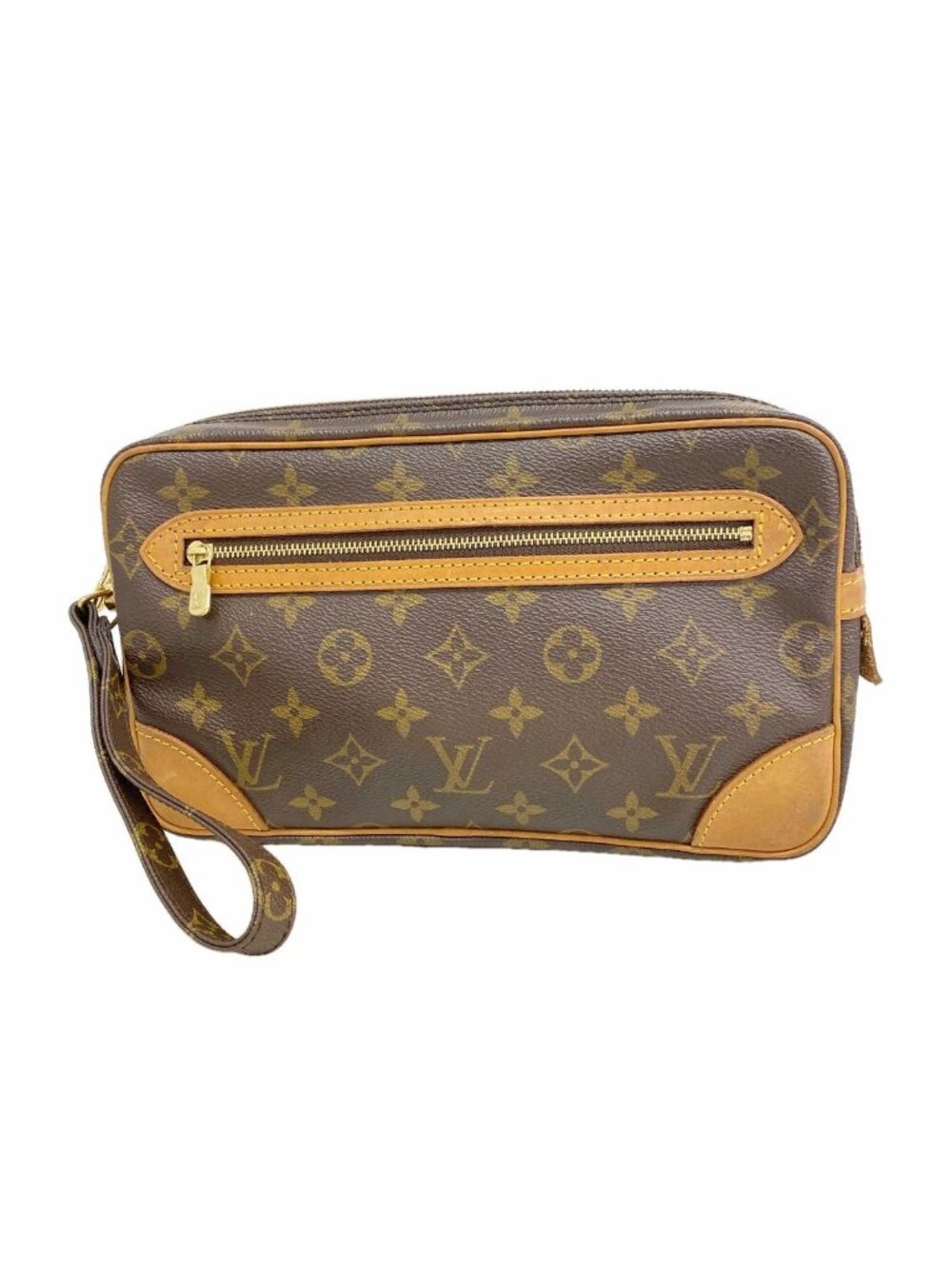 Louis Vuitton Clutch Monogram Marly Dragonne GM Brown